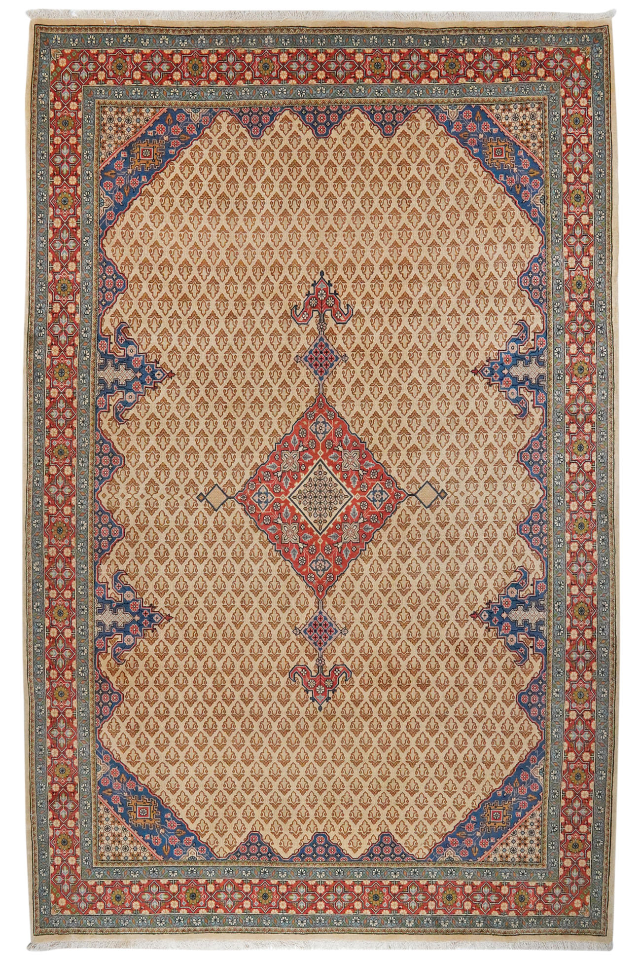 TEPPICH Ekbatan Beige 334/213 cm Schurwolle - Beige, Textil (213/334cm) - Looma