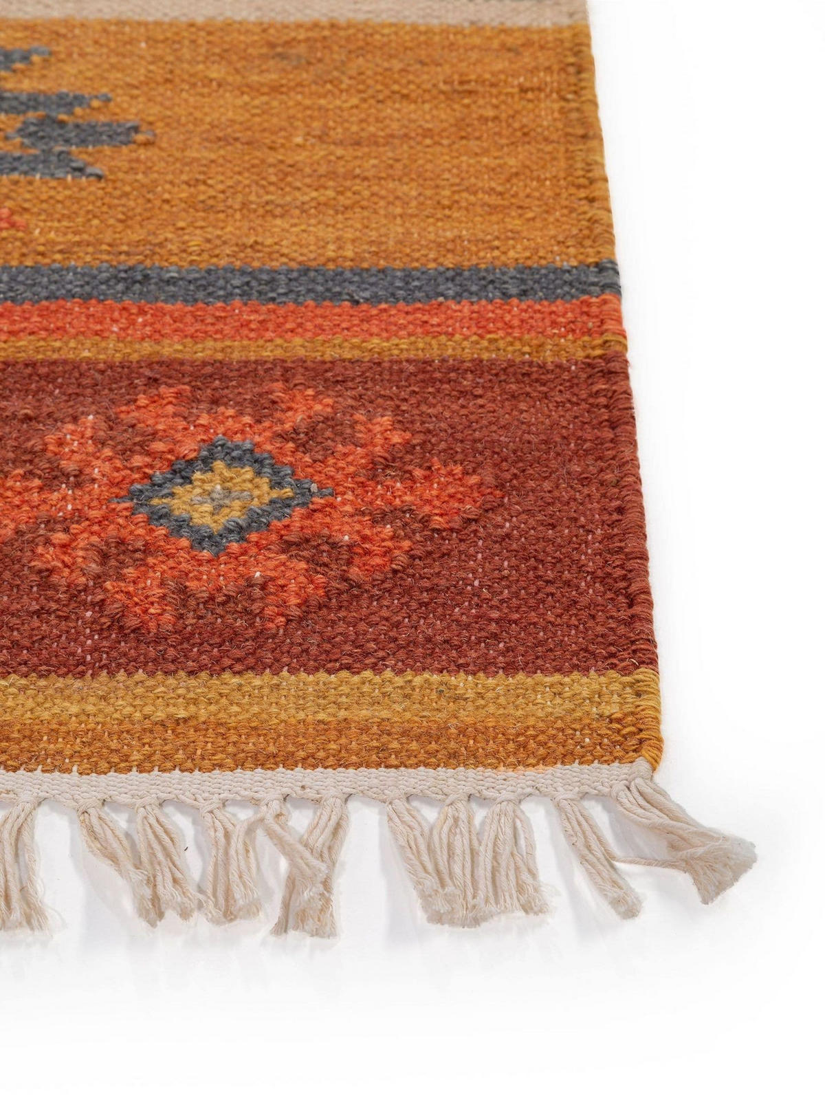 KELIM Zohra handgewebt Multicolor 80/200 cm - Multicolor, Naturmaterialien/Textil (80/1cm) - KUNSTLOFT