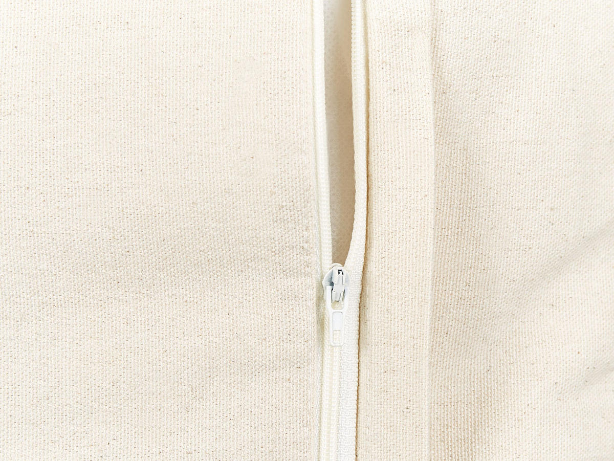 DEKOKISSEN Beige 45/45 cm Algae - Blau/Beige, Textil (45/45/10cm) - Beliani