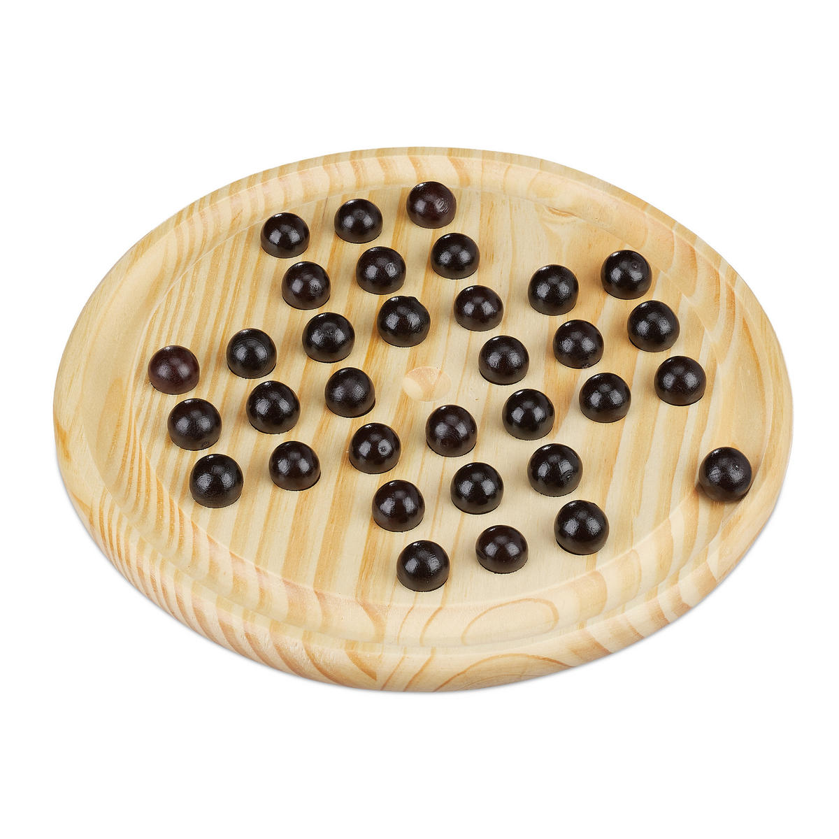 SOLITAIRE - Hellbraun, Glas/Holz (22/22cm) - Relaxdays