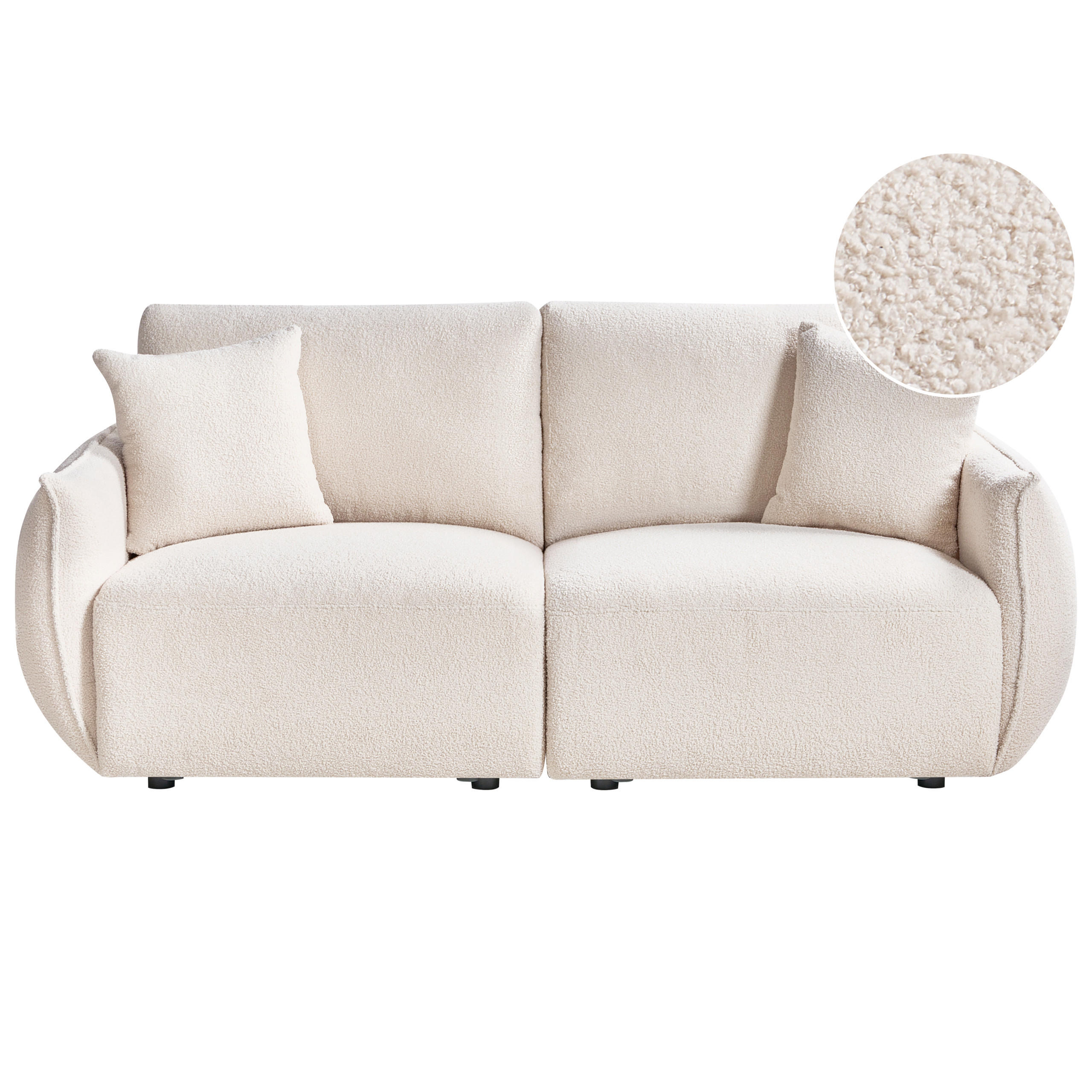 Beliani Modulsofa Creme 190x84x95 cm