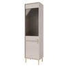 VITRINE in Beige - Beige, Holzwerkstoff (51.8/195/40.8cm) - MASSENO