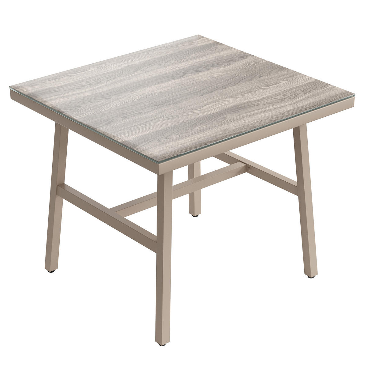 GARTENMÖBEL 238x61x78cm beige aus Eisen und mit Kissen - Beige, Metall - Modfu