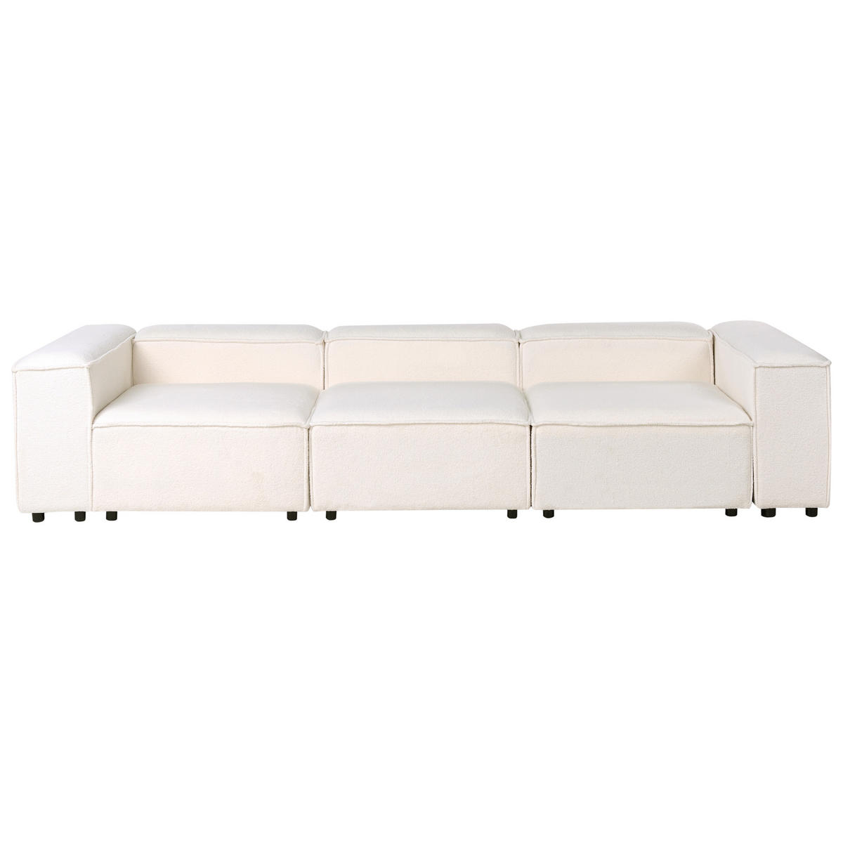 3-SITZER-MODULSOFA Bouclé Cremeweiß Ardal - Creme, Textil (326/68/119cm) - Beliani
