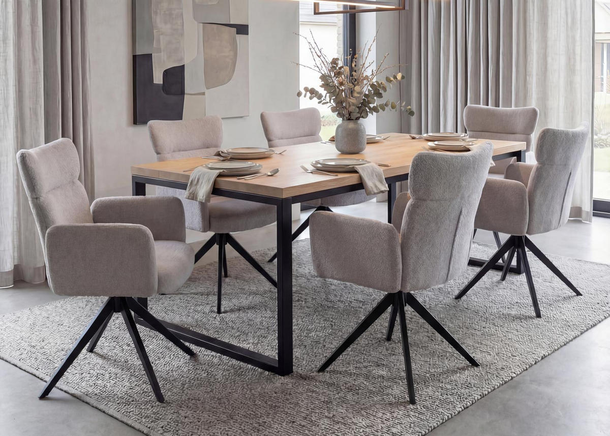 ESSZIMMERSTUHL Hellgrau - Hellgrau, Textil (63/92/58cm) - MCW