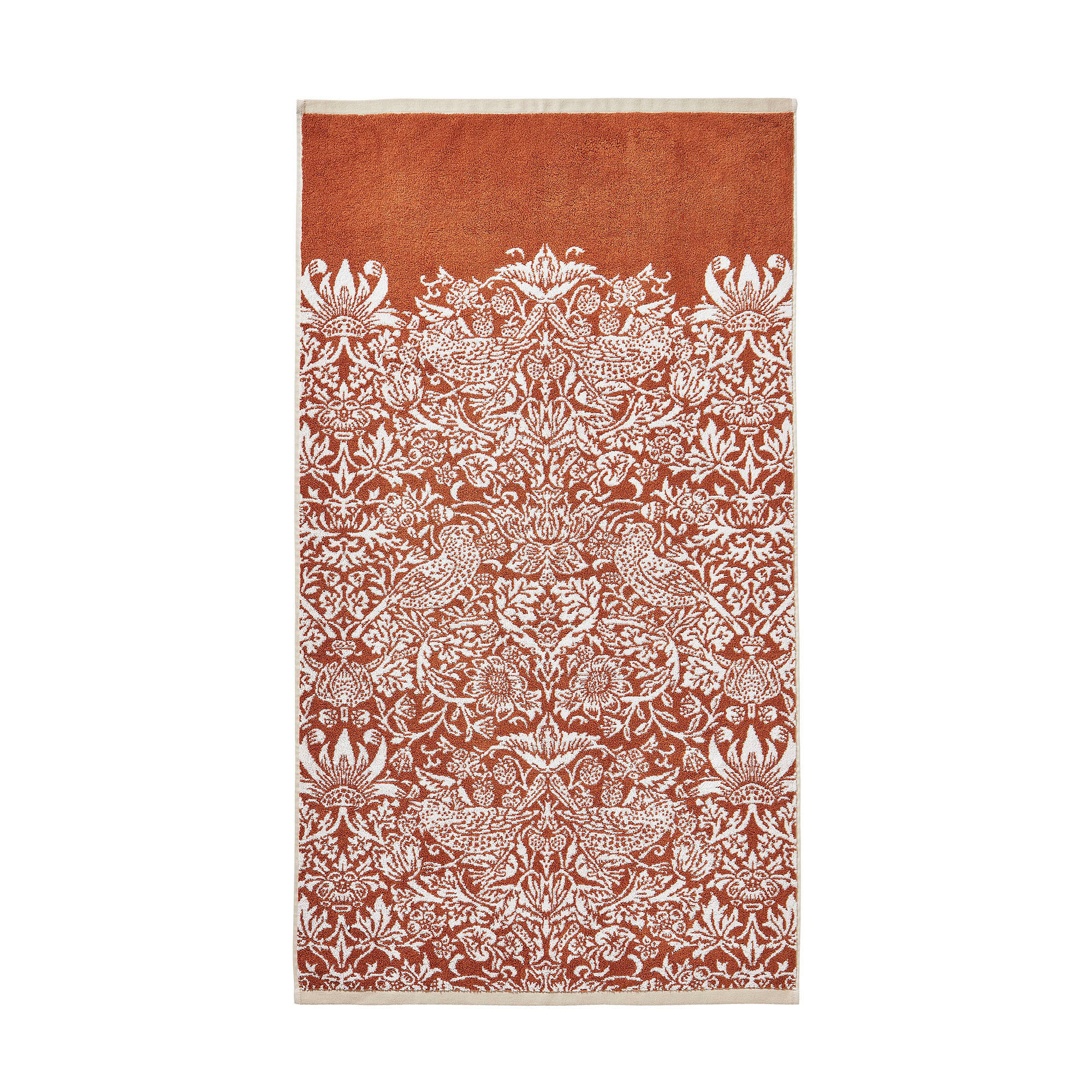 BADETUCH Strawberry Thief 70/125 cm - Rot, Textil (125/70cm) - Graham & Brown