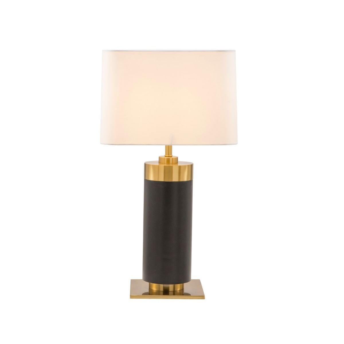 TISCHLAMPE aus schwarzem metall mit messinggold-finish - vendome 40/40/73 cm - Schwarz, Metall (47/40/73cm) - Signature