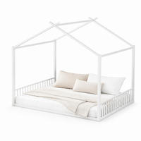 HAUSBETT 140/200 cm in Weiß aus Metall im Hausdesign - Weiß, Metall (140/200cm) - STILVORA