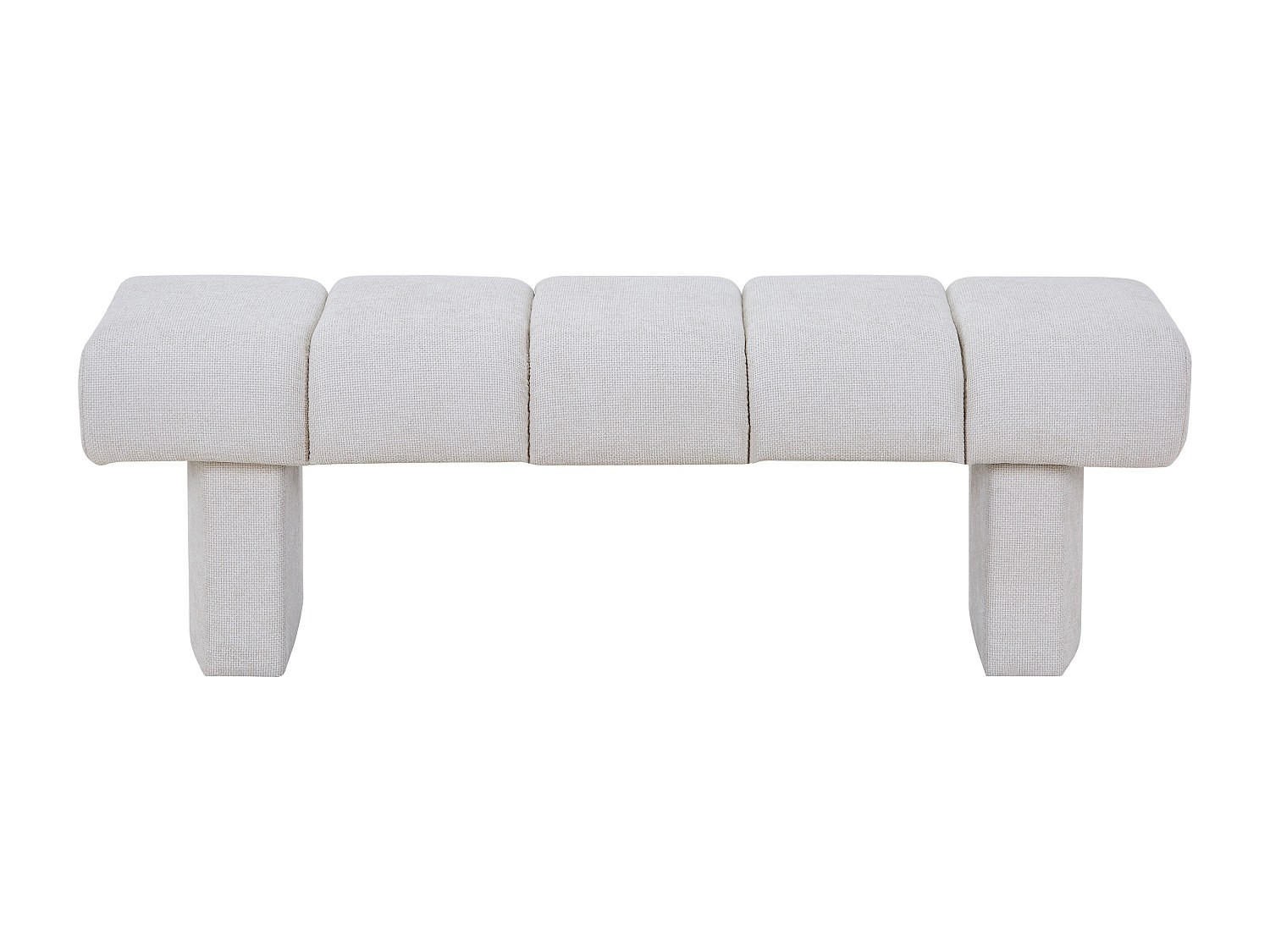 SITZBANK - 128 cm x 44 cm - Stoff - Beige - NUBELO - Beige, Textil (128/42/44cm) - Vente-Unique