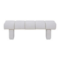 SITZBANK - 128 cm x 44 cm - Stoff - Beige - NUBELO - Beige, Textil (128/42/44cm) - Vente-Unique