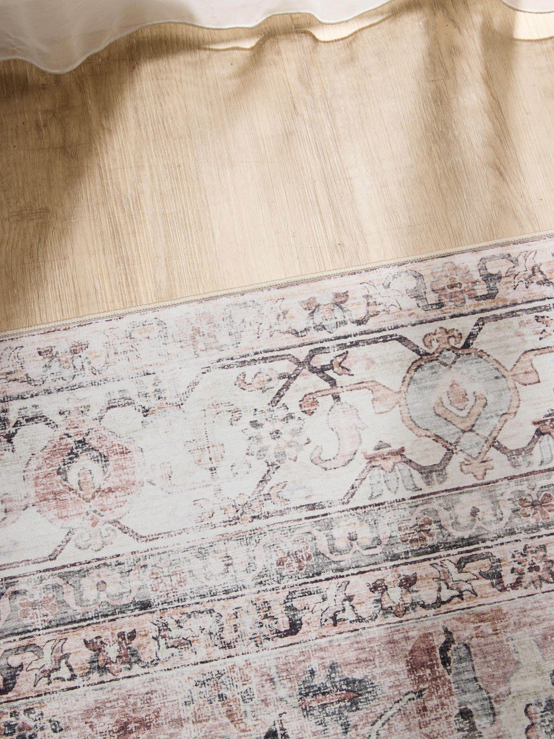 Thumbnail - benuta Vintage-Teppich, Creme, Taupe, Kunststoff, Vintage, Rechteckig, 120x170 cm, Oeko-Tex® Standard 100, in verschiede...