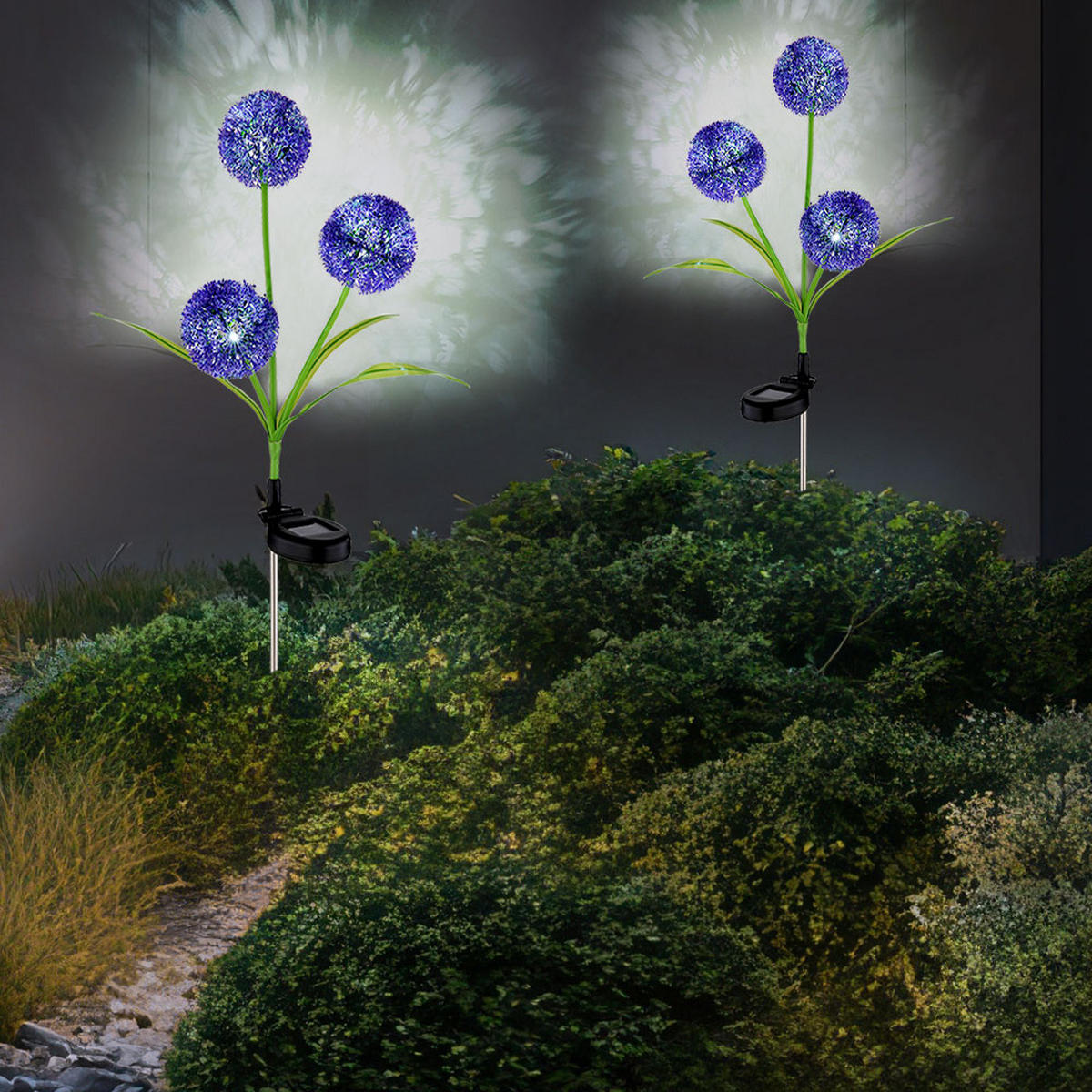 LED AUSSENLEUCHTE Edelstahl Bunt - Multicolor, Metall (23/23/75cm) - Globo Lighting