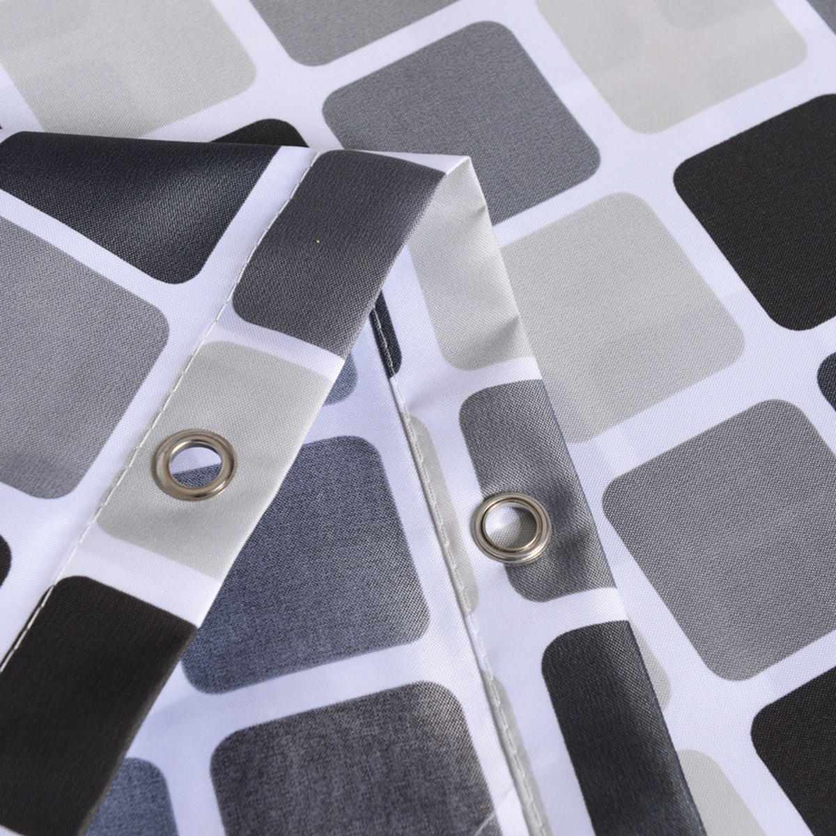 DUSCHVORHANG Mosaik Polyester dick wasserdicht für Zuhause Breite x Höhe - Multicolor, Textil (200/200cm) - MCBOSON