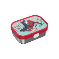 EDELSTAHL-BROTDOSE MIT GABEL Campus Spiderman 18 x 13 cm - Rot, Kunststoff/Metall (13.2/6.1/17.8cm) - Mepal