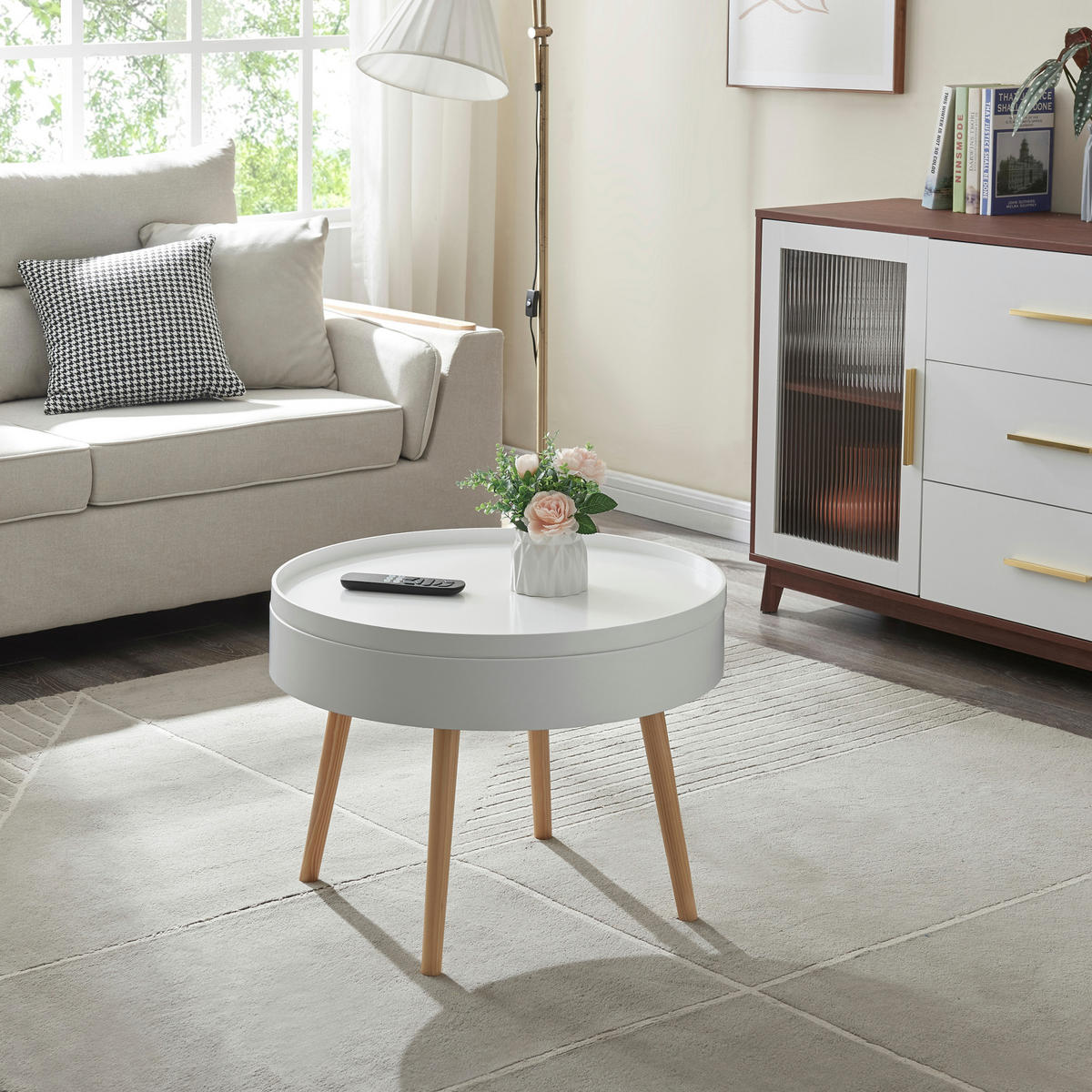 COUCHTISCH Bongard 60/60/45 - Weiß, Holzwerkstoff (60/60/45cm) - [en.casa]