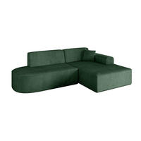 ECKSOFA Ottomane Rechts IREA-L1-v3 - 232x165x77 cm Grün - Currygelb, Holzwerkstoff/Textil (232/165cm) - ALTDECOR