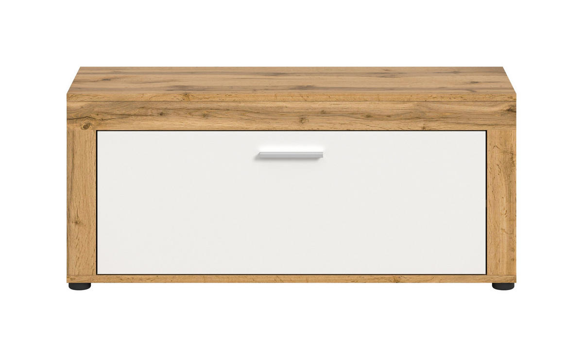 SITZBANK JAM (B/H/T: ca. 100/44/35 cm) in Wotan Eiche Nachbildung/weiß - Eichefarben, Holzwerkstoff (100/44/35cm)
