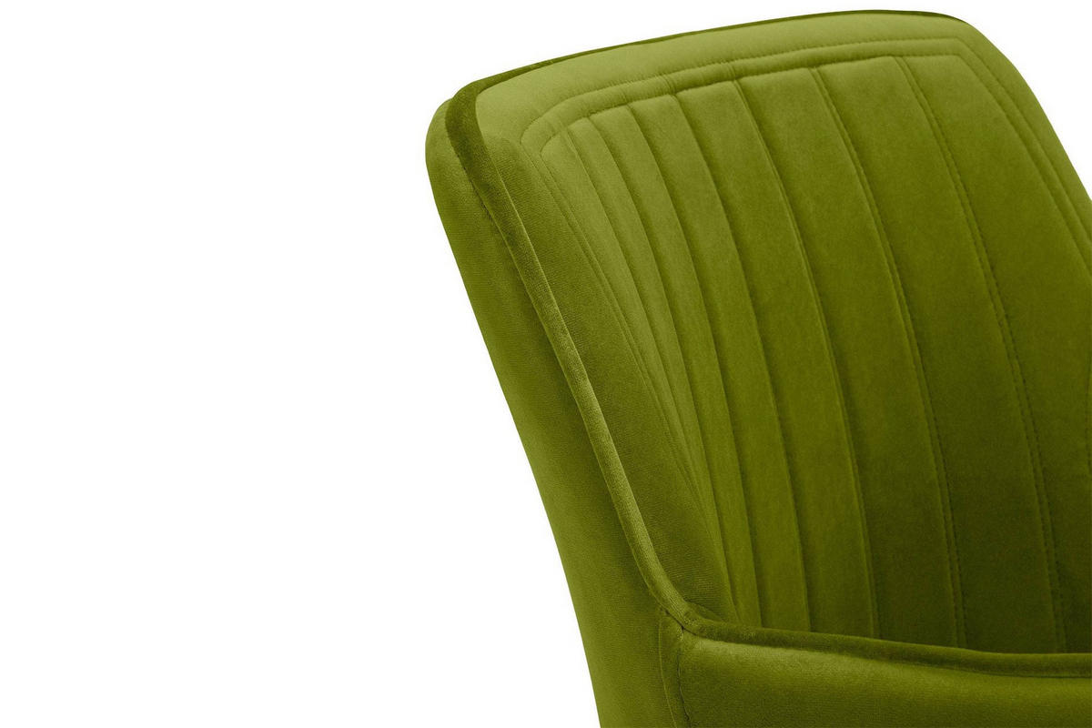 ESSZIMMERSTUHLE PYRUS 2-tlg Velours-Sitz, Oliv/Schwarz - Schwarz/Olivgrün, Textil/Metall (56/84/46cm) - KONSIMO®