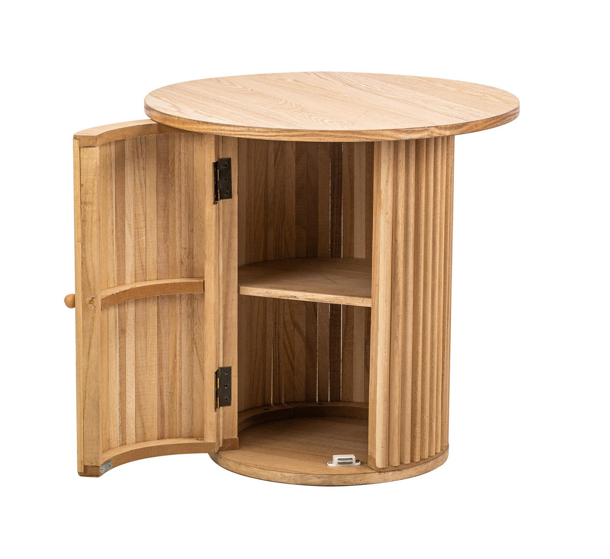 BEISTELLTISCH Rund Braun 50 x 50 x 49 cm - Braun, Holz (50/50/49cm) - Nordlys