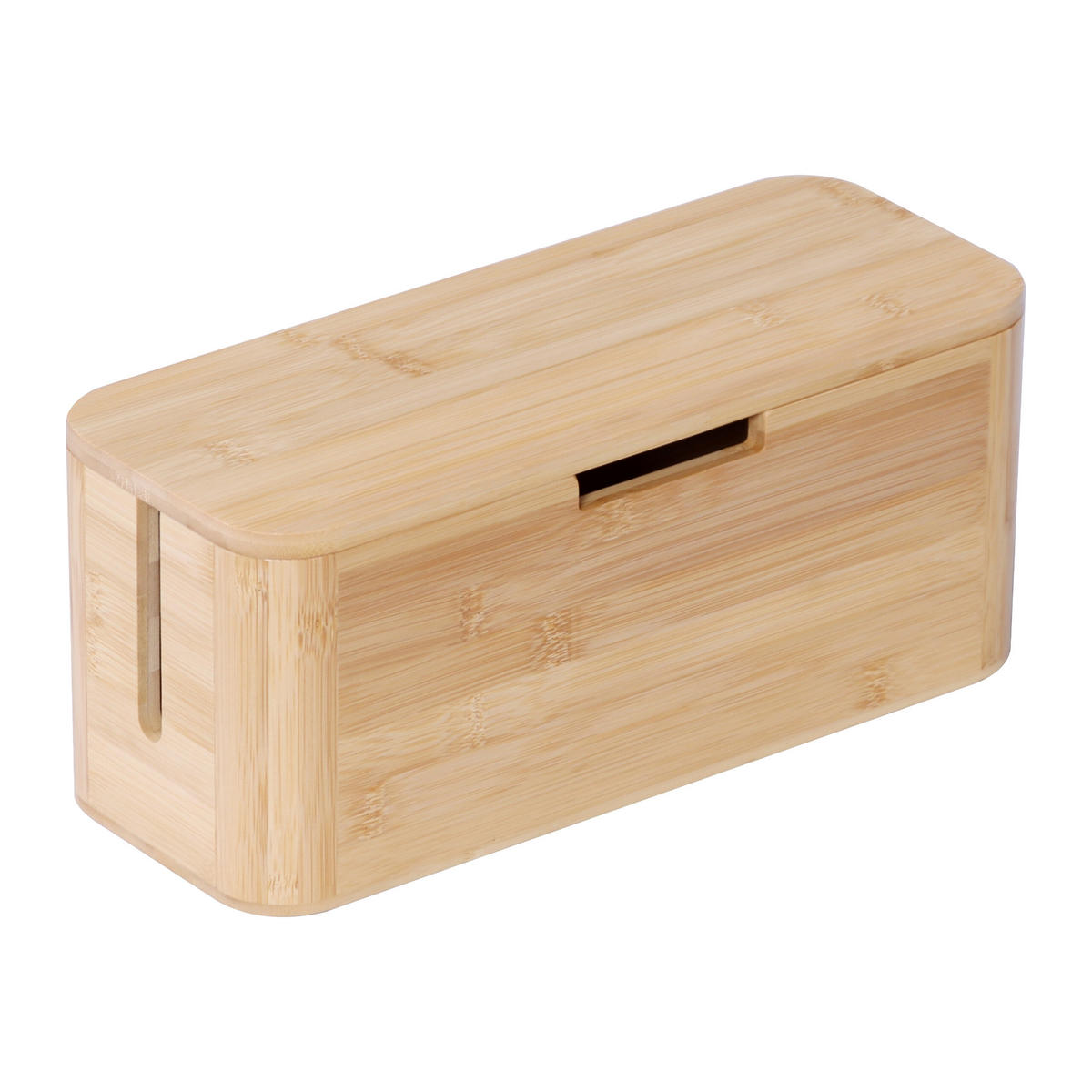 KABELBOX - Hellbraun, Holz/Metall (13.5/34/14.5cm) - Relaxdays