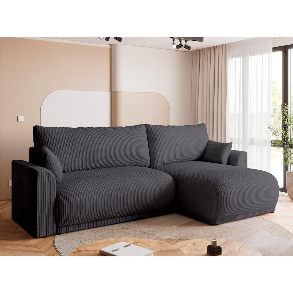 Thumbnail - Bromarkt Ecksofa, Grau, Textil, 3-Sitzer, L-Form, 262x160 cm, Wohnzimmer, Sofas & Couches, Wohnlandschaften, Ecksofas