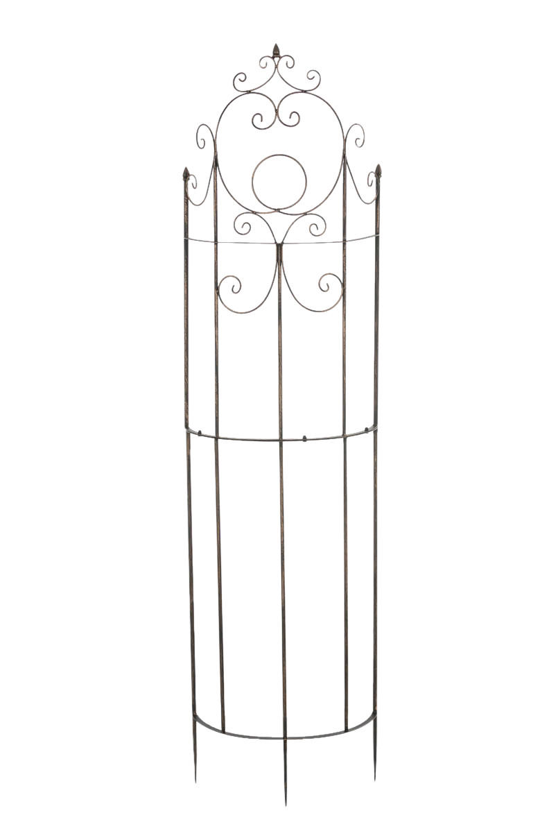 RANKGITTER Knut 52,5x23x200cm Metall Bronze Rankhilfe - Bronzefarben, Metall (52.5/200/23cm) - DELUKE