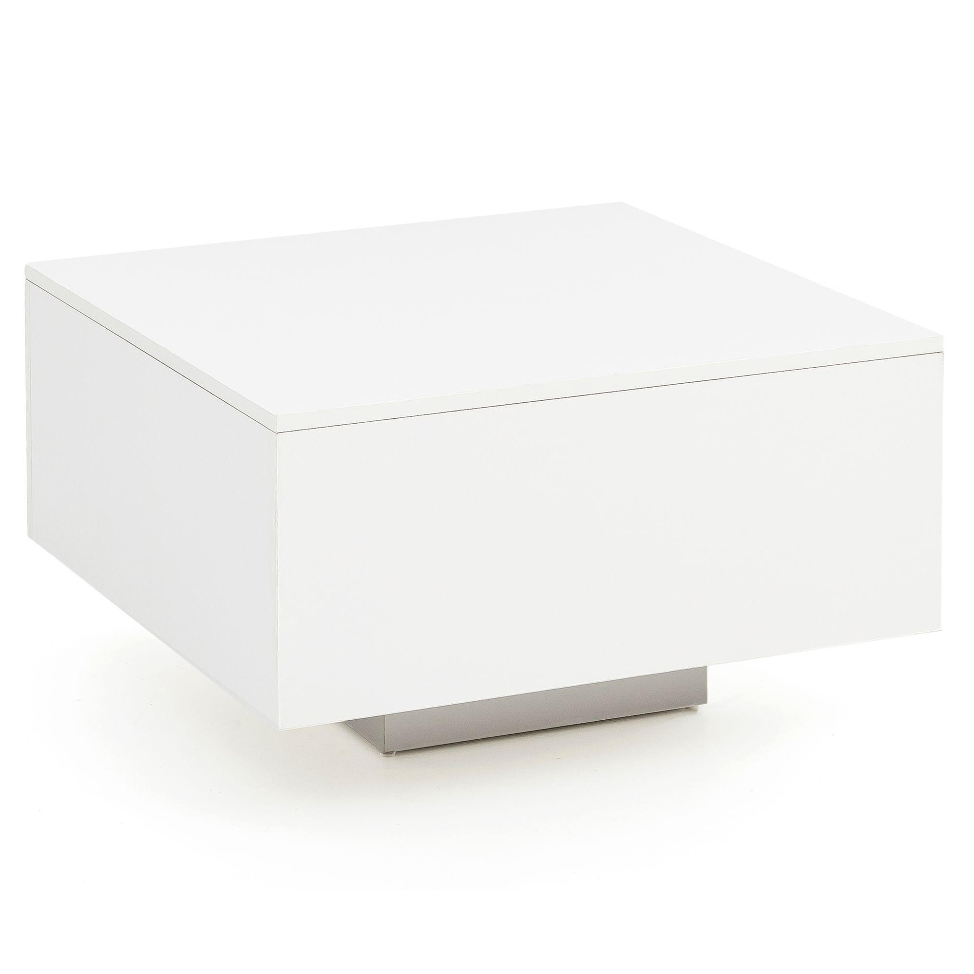 tinkaro Couchtisch Weiß 60x35.5x60 cm