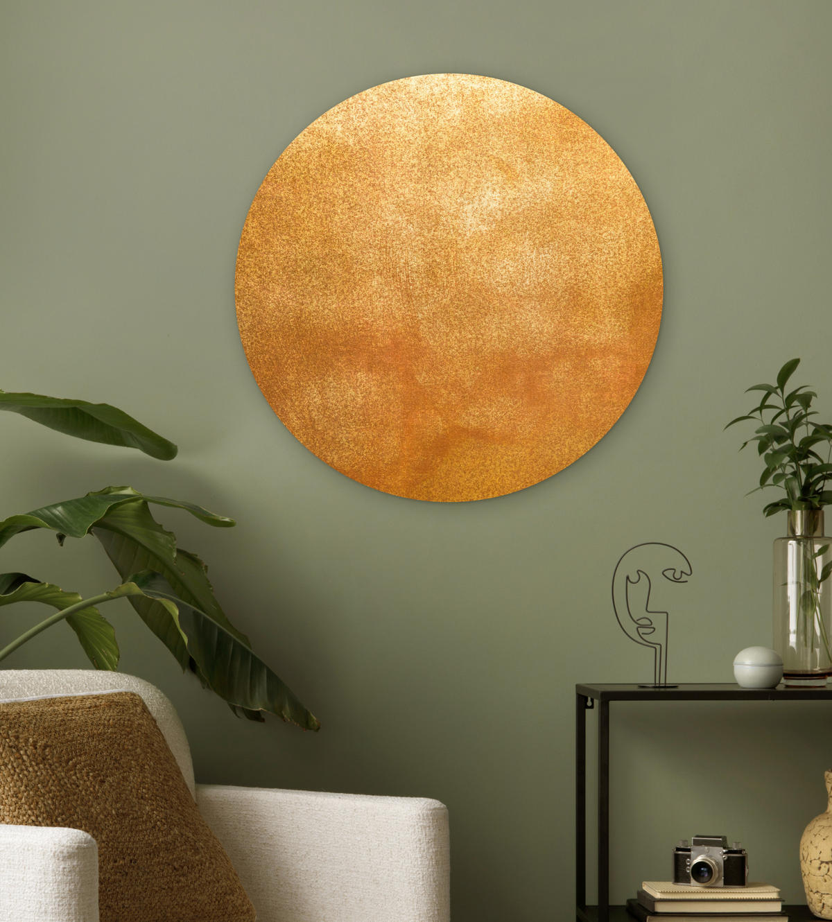 WANDBILD Eisen - Rost - Gold - Metall - Luxus 60x60 cm - Goldfarben, Kunststoff (60/60cm) - MuchoWow