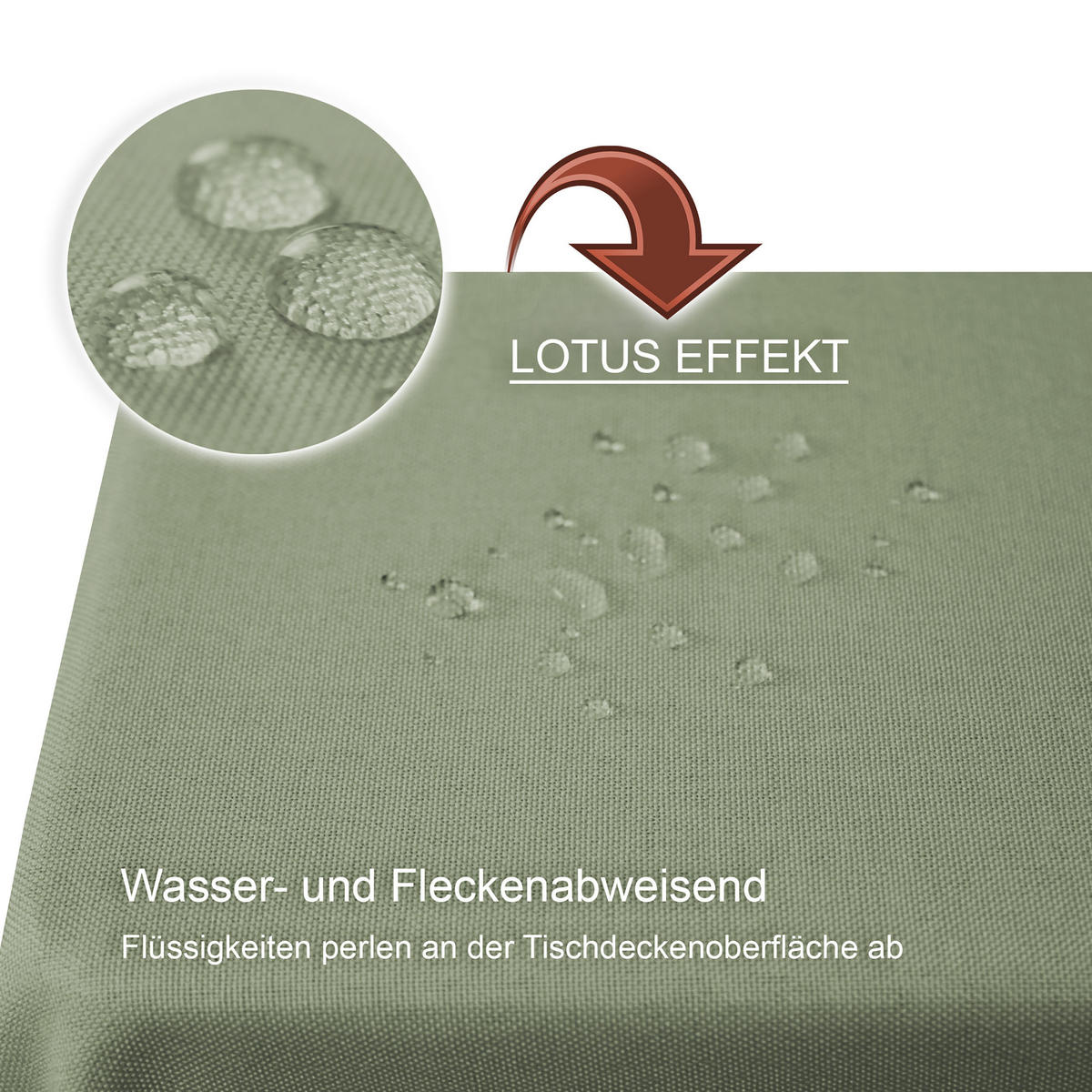 TISCHDECKE Leinenoptik 110/140 cm eckig Hellgrün - Hellgrün, Textil (110/140cm) - TiborTex