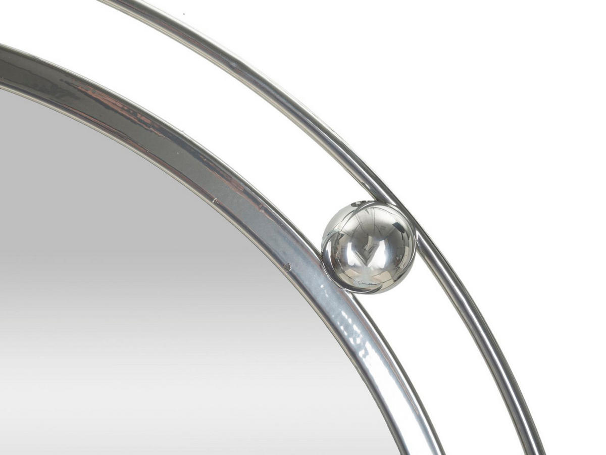 WANDSPIEGEL Kandi, silberfarben, Metall und Spiegelglas, 85 x 7 x 80,6 cm - Silberfarben, Glas/Metall (85/80.6/7cm) - Mauro Ferretti
