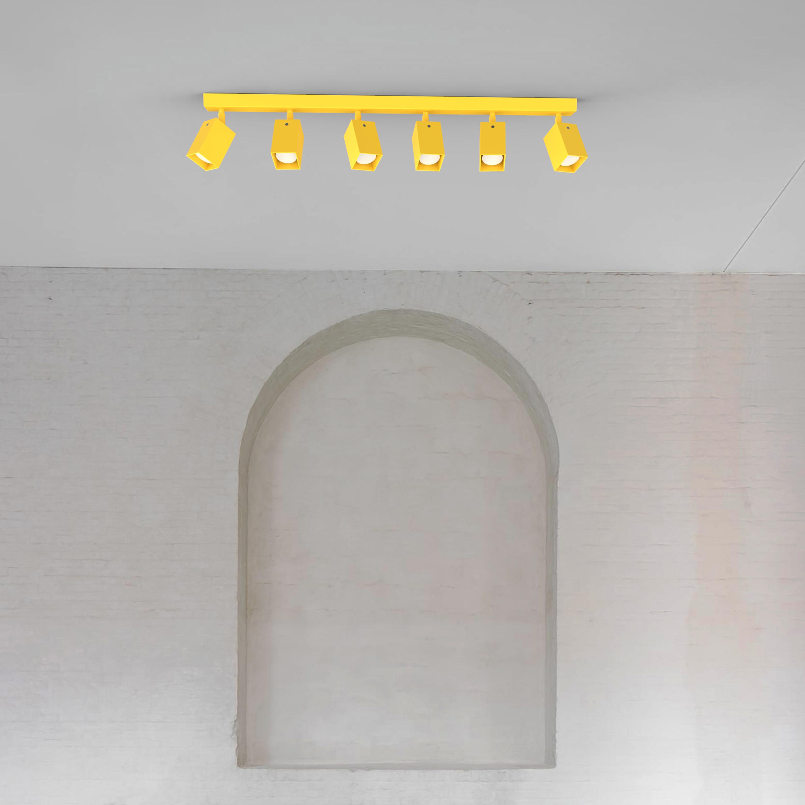 DECKENLEUCHTE - Gelb, Metall (6/90/18cm) - Lumicom