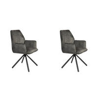 ESSZIMMERSTUHL Jamie - Grün - 61/56/90 cm - 2er-Set - Grün, Textil (56/90/61cm)