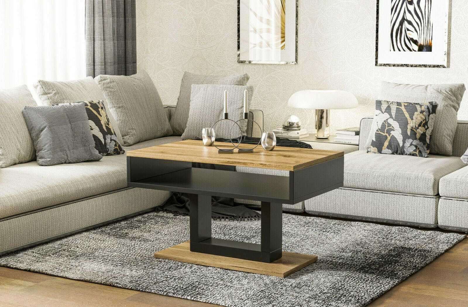COUCHTISCH Tilo - Eiche Wotan, Holzwerkstoff (100/60/58cm) - Endo-Moebel