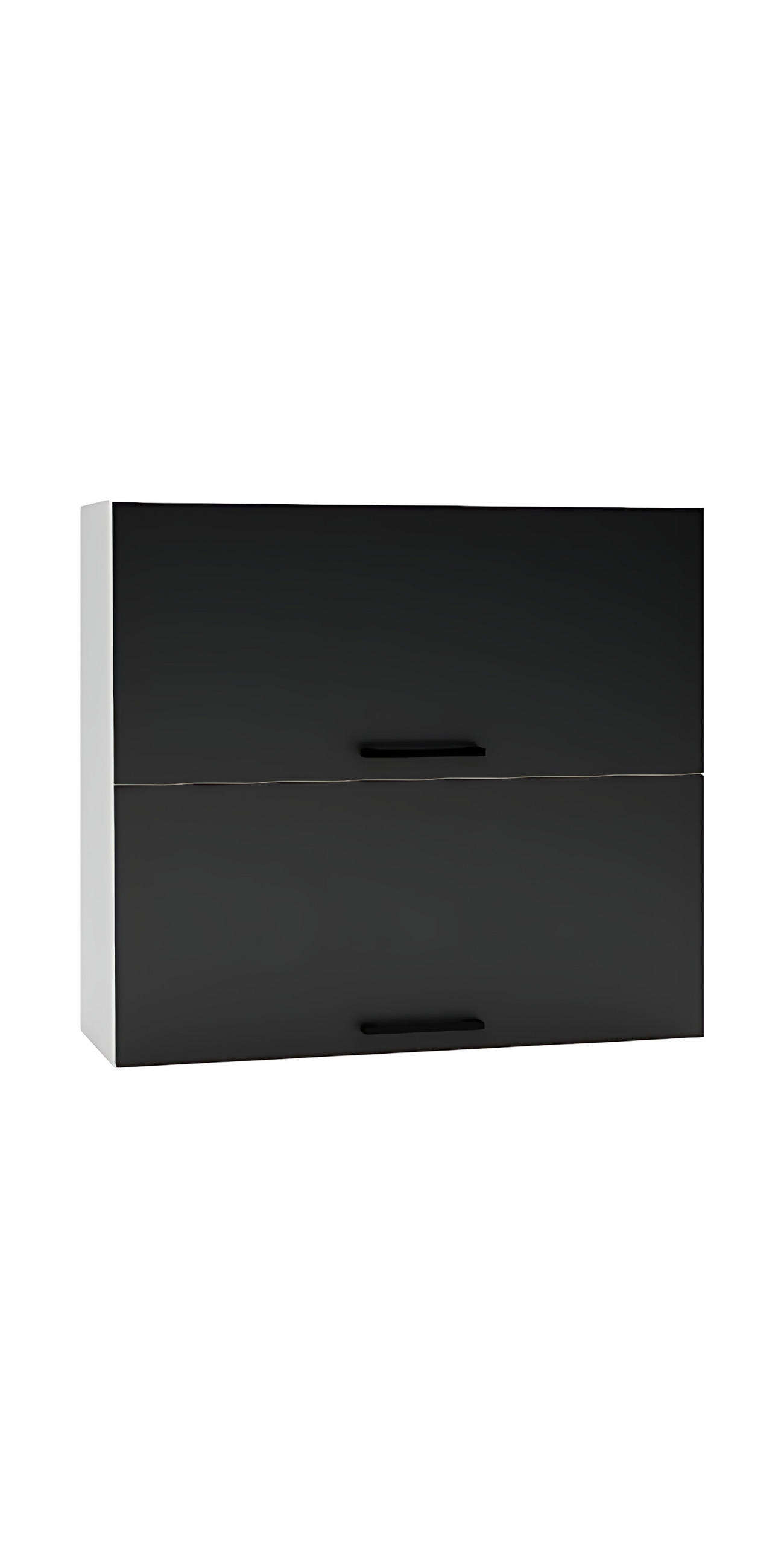 HÄNGESCHRANK W80GRF/2 - Dnoria - Funktionales Design Konzept - Schwarz, Holz/Metall (80/72/30cm) - ROYAL24_MARKT