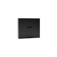 HÄNGESCHRANK W80GRF/2 - Dnoria - Funktionales Design Konzept - Schwarz, Holz/Metall (80/72/30cm) - ROYAL24_MARKT