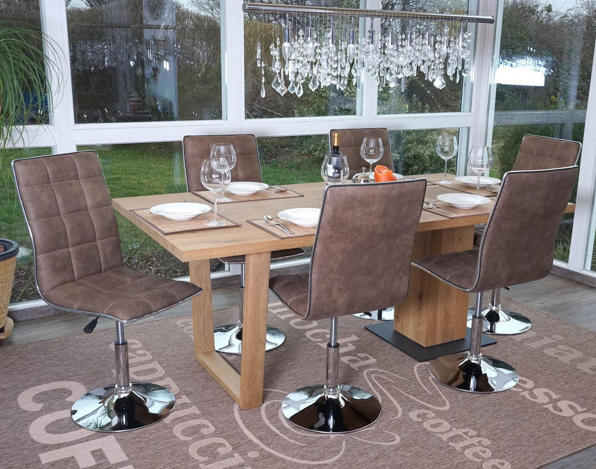 ESSZIMMERSTUHL Braun 6er-Set - Braun, Textil (43/103/54cm) - MCW