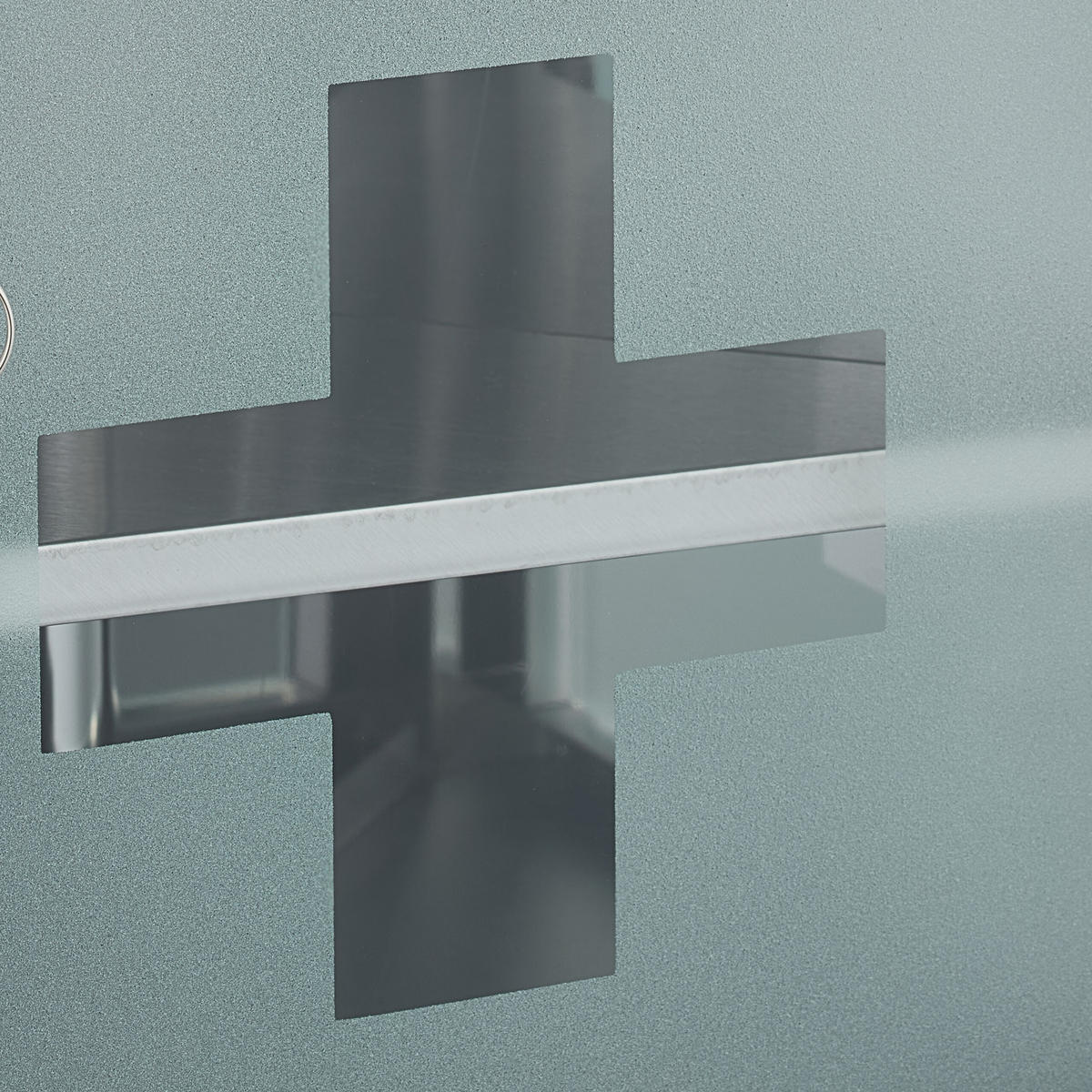 MEDIZINSCHRANK - Silberfarben, Glas/Metall (30/30/17.5cm) - Relaxdays
