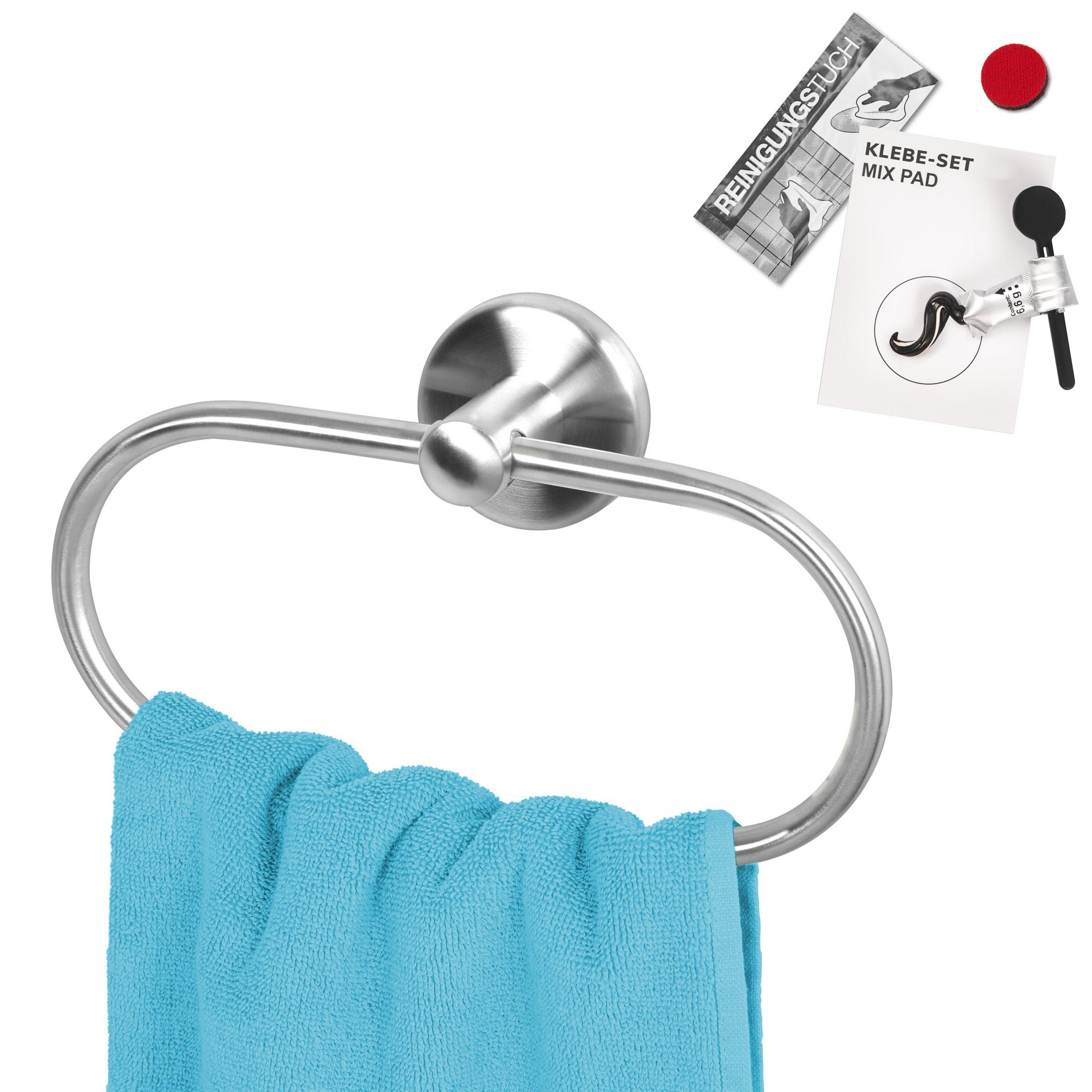 HANDTUCHRING PIAZZA, Edelstahl - Silberfarben, Metall (21.5/12.5/5cm) - bremermann