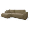 ECKSOFA CLOUD mit Schlaffunktion und Bettkasten Boucle Cloud (Braun) - Braun, Textil (276/145cm) - VENASI MÖBEL