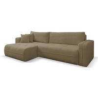 ECKSOFA CLOUD mit Schlaffunktion und Bettkasten Boucle Cloud (Braun) - Braun, Textil (276/145cm) - VENASI MÖBEL