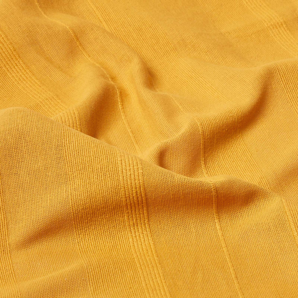 WOHNDECKE Rajput 150/200 cm, 100% Baumwolle - Dunkelgelb, Textil (150/200cm) - Homescapes