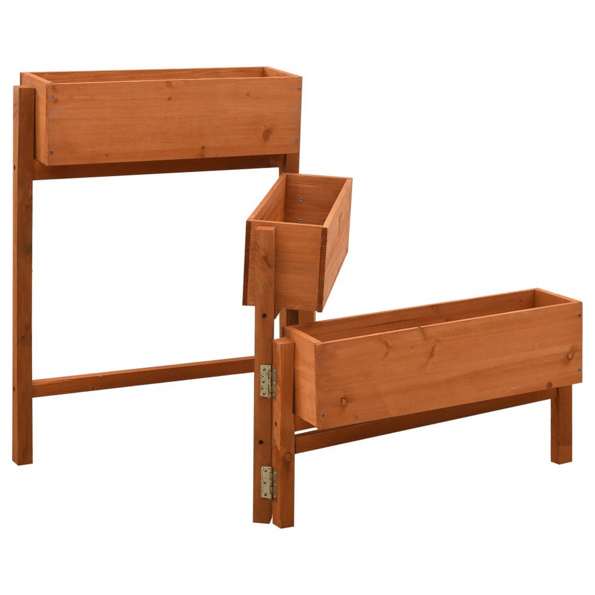 PFLANZKÜBEL Klappbar Orange 60x14x75 cm Massivholz Tanne - Orange, Holz (181/75/14cm)