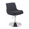 DREHSTUHL Stoff schwarz - Chromfarben/Schwarz, Textil/Metall (43/71/50cm) - CLP
