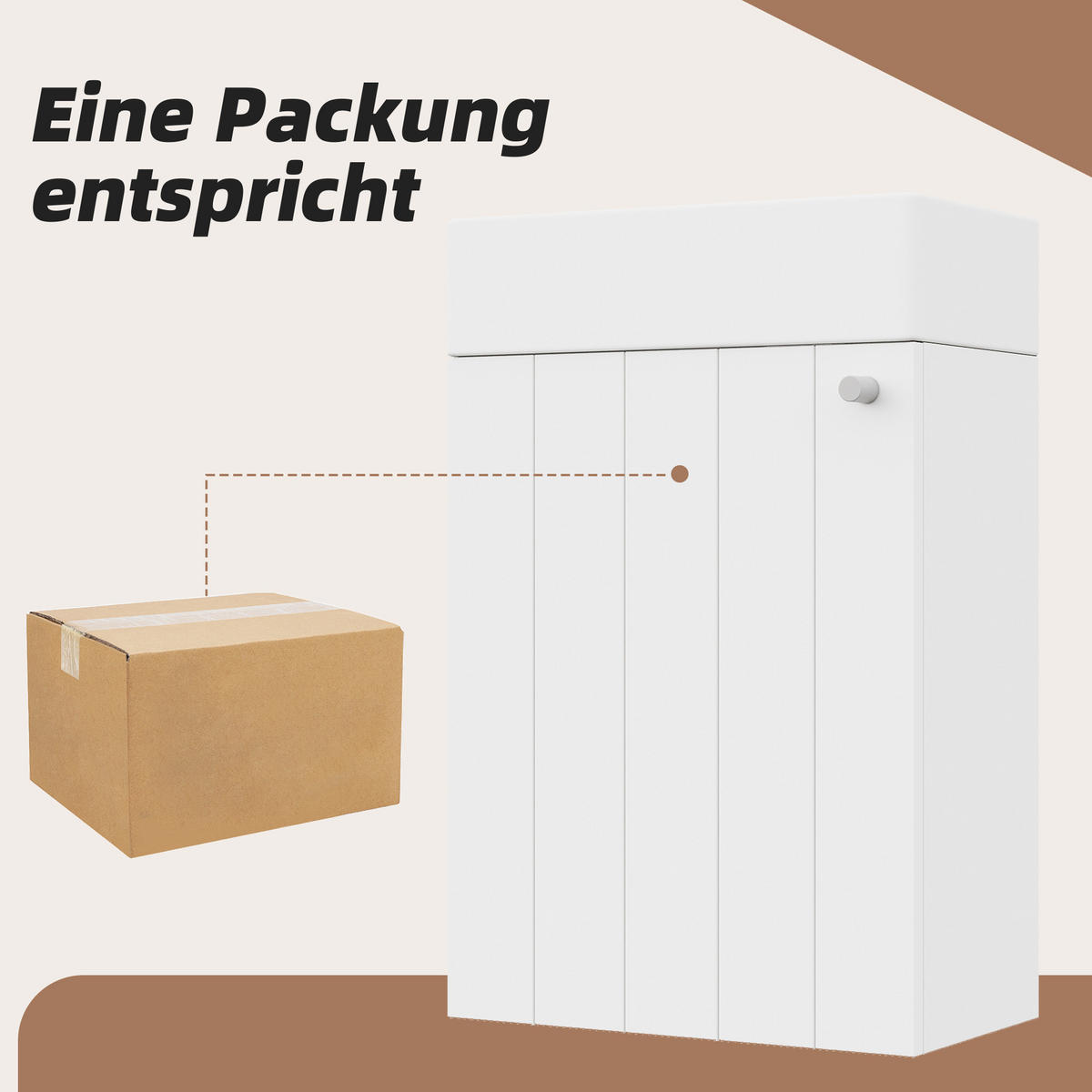 WASCHTISCHKOMBI 41/23/62.5 cm Weiß mit 1 Schranktür und Soft-Close-Mechanismus, ohne Wasserhahn - Weiß, Holz/Holzwerkstoff (23/62.5/41cm) - Oxeza