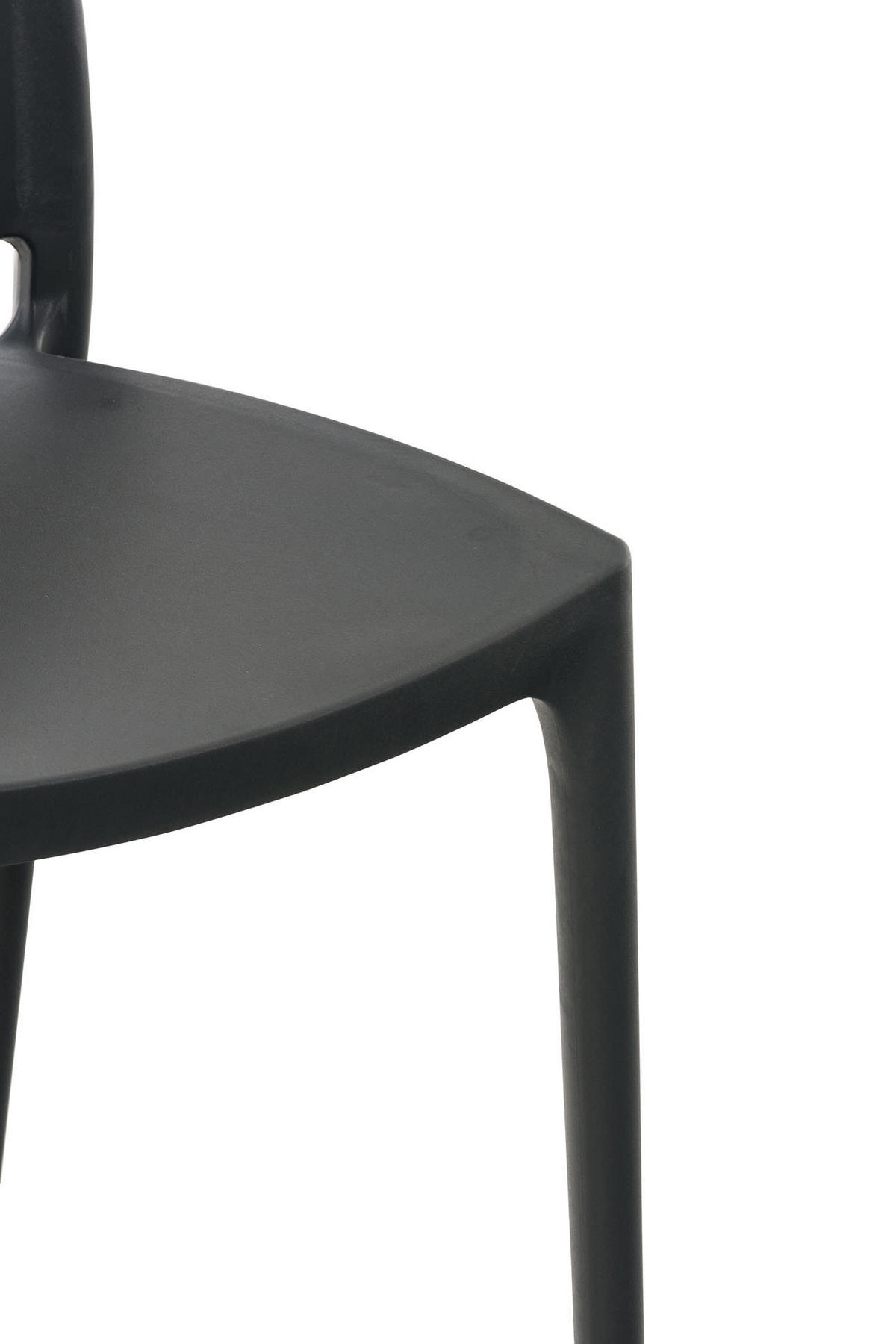 GARTENSTUHL 4er Set Kunststoff dunkelgrau - Dunkelgrau, Kunststoff (44/81/50cm) - CLP