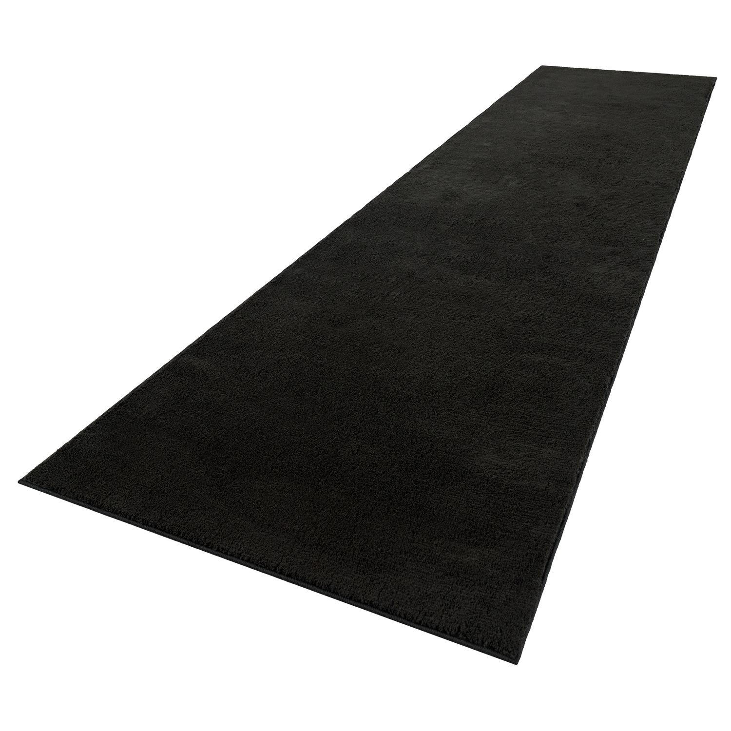 FLACHWEBETEPPICH Schwarz 80 x 300 cm - Schwarz, Kunststoff (80/300cm) - TT Home