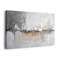 LEINWANDBILD 70x50 cm abstrakte Kunst Bild Wohnzimmer - Beige, Textil (70/50cm) - artissimo