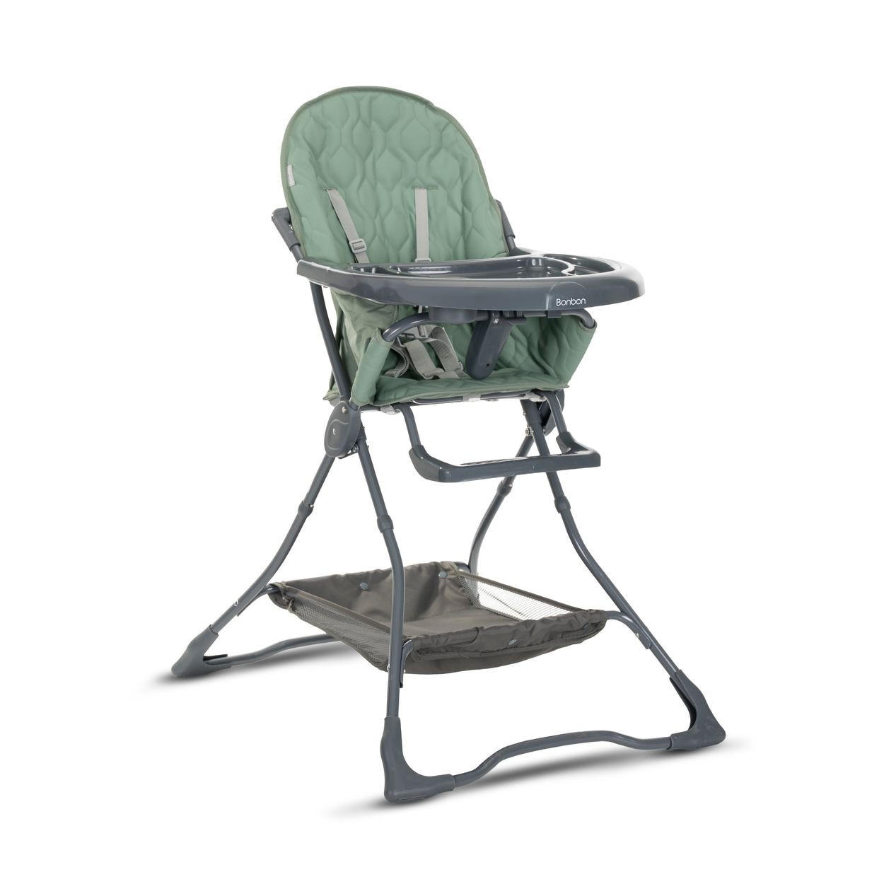 HOCHSTUHL Bonbon hellgrün Bechervertiefung, klappbar, doppelter Tisch, Korb - Hellgrün/Grau, Metall (62/112/80cm) - Lorelli