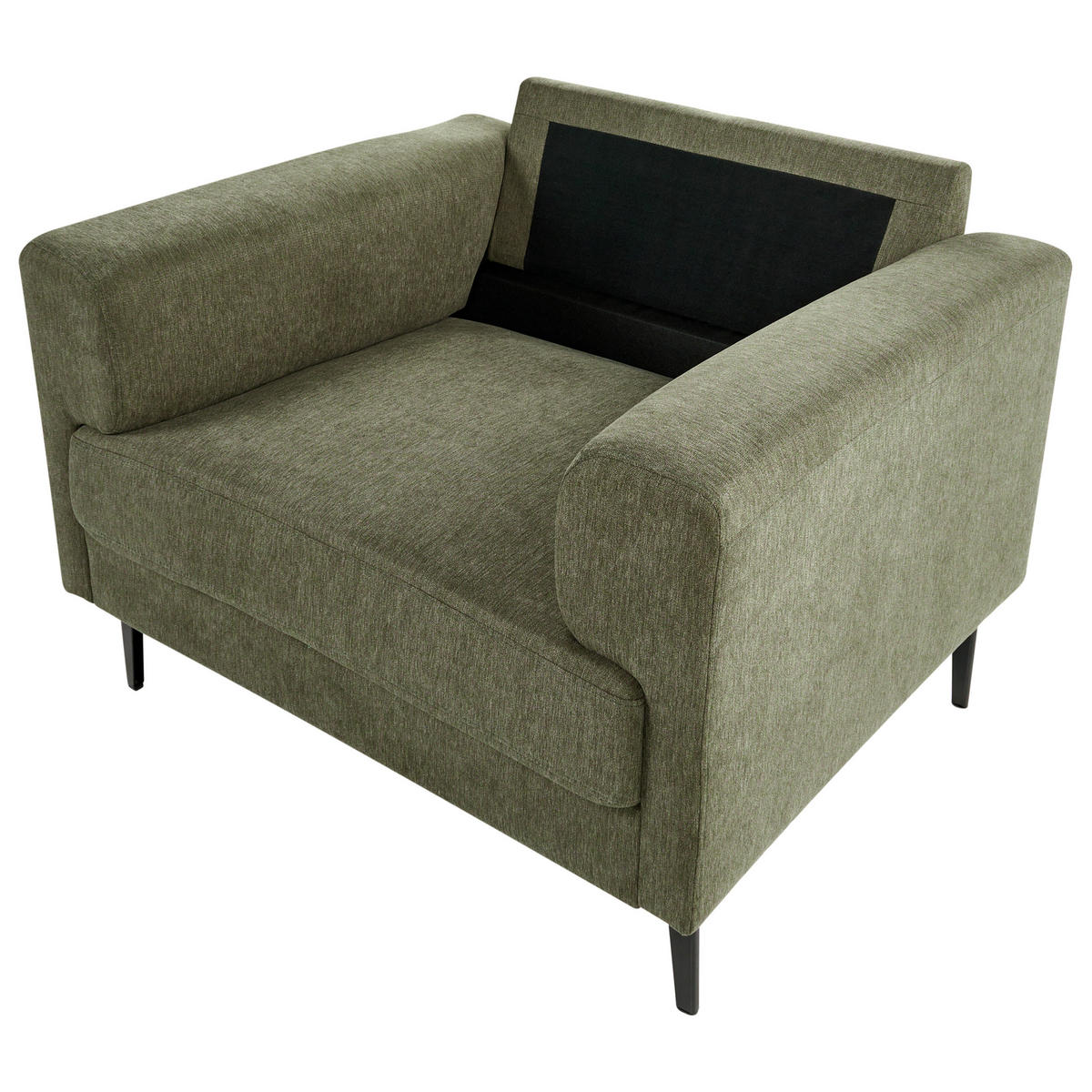 SESSEL Stoff Grün Lousto - Grün, Textil (102/85/65cm) - Beliani