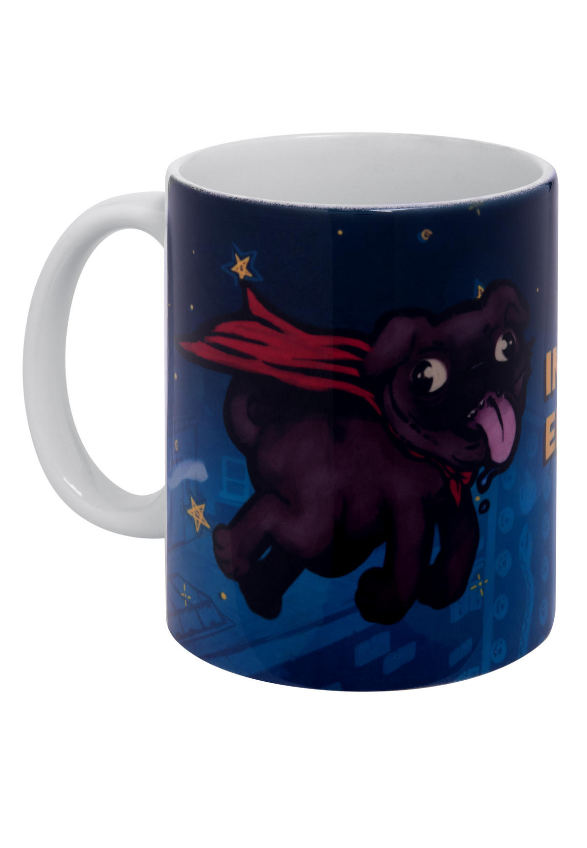 KAFFEEBECHER Bastian Bielendorfer In seiner Welt ein Superheld Blau 320 ml - Blau, Keramik (0.32L) - United Labels